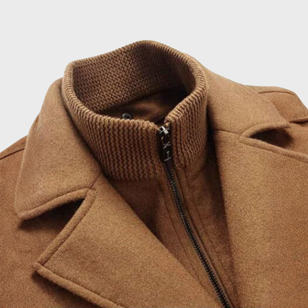 Aaron -  Manteau Classique En Laine Type Peacoat
