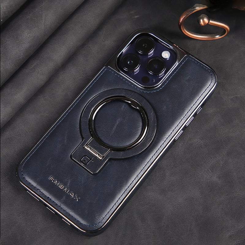 Jalira - Housse de téléphone iPhone en cuir luxueux avec support invisible