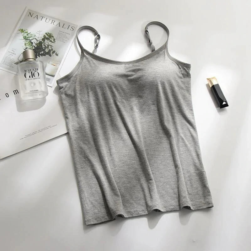 Noura - Camisole avec soutien-gorge intégré et coussin