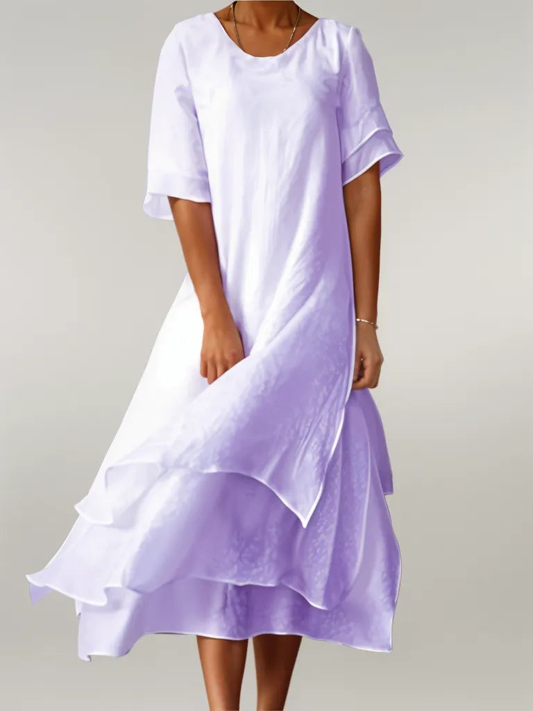 Lyana - Robe Longue Élégante en Coton
