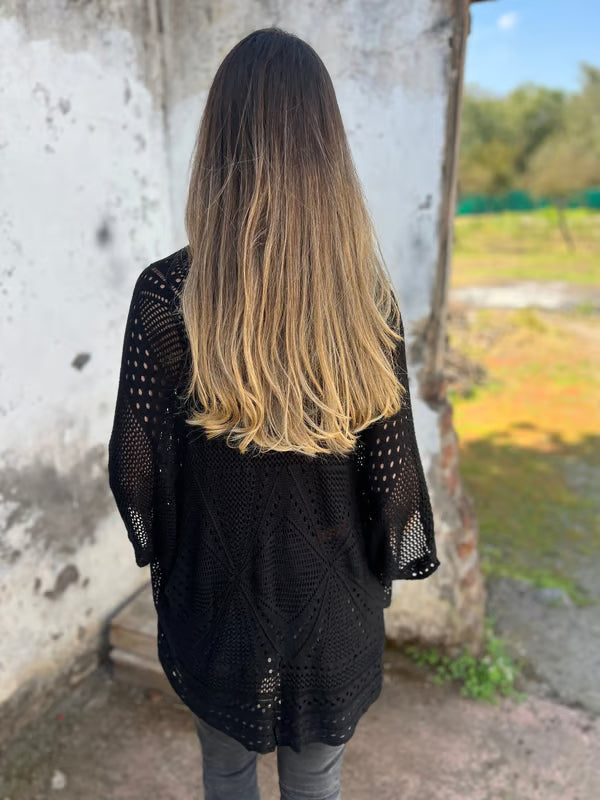 Alithia - Cardigan à demi-manches creuses