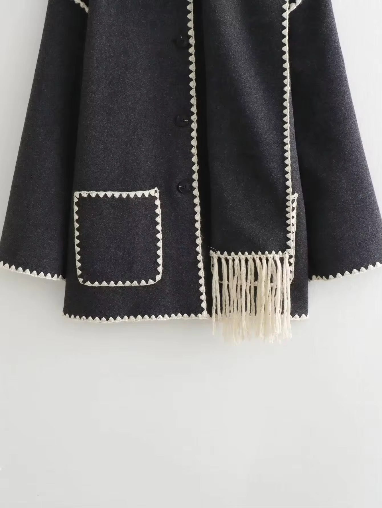 Antoinette - Manteau Élégant avec Col Rond et Poches