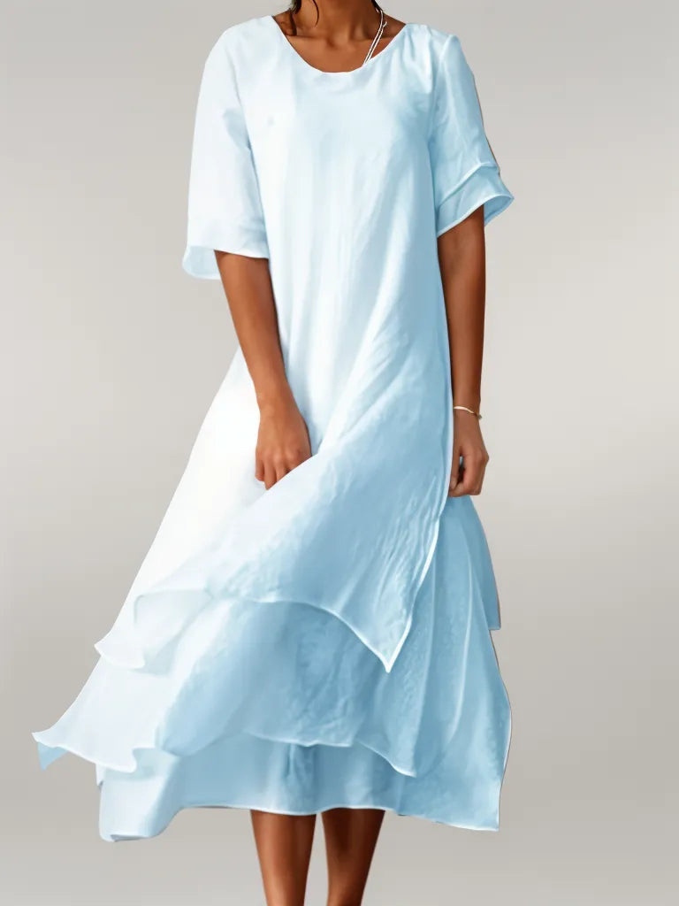 Lyana - Robe Longue Élégante en Coton