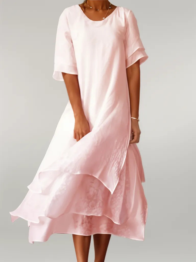 Lyana - Robe Longue Élégante en Coton