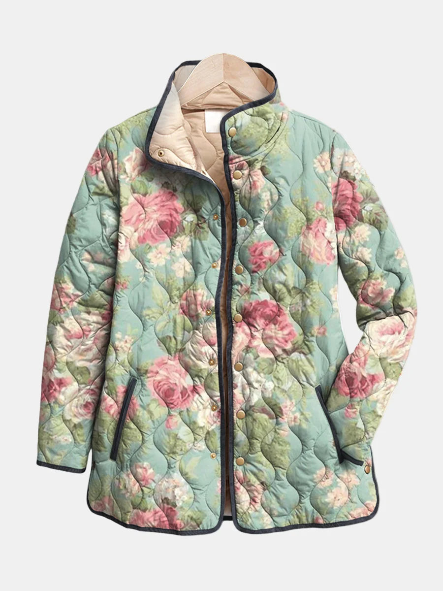 Mahaut - Veste femme matelassée à imprimé floral pour mi-saison
