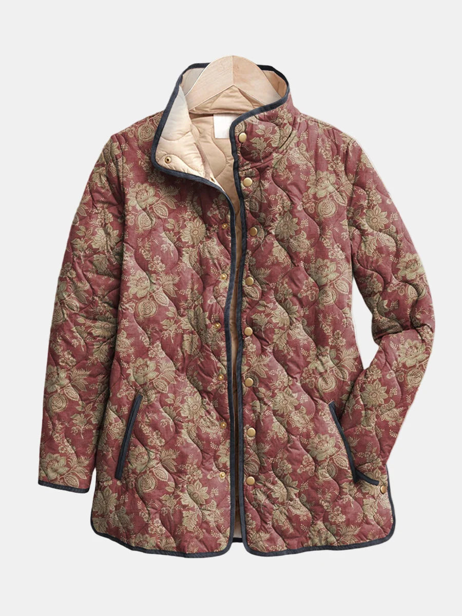 Mahaut - Veste femme matelassée à imprimé floral pour mi-saison