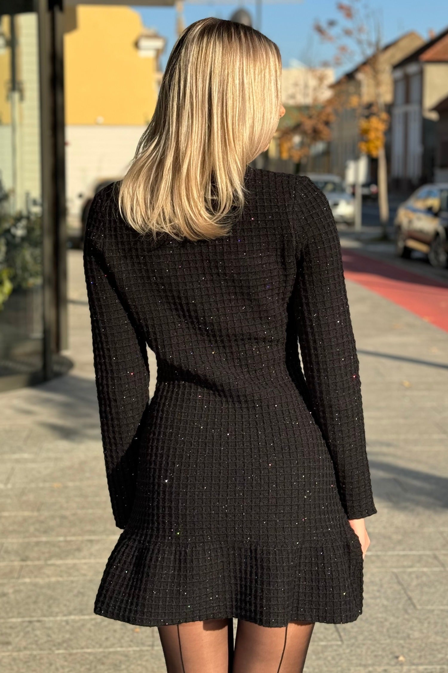 Colette Robe en maille longueur genou