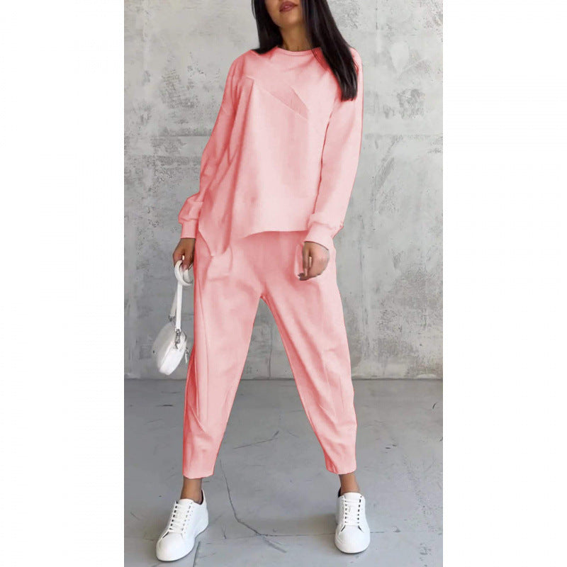 Evanna - Ensemble femme sweat asymétrique avec pantalon confortable