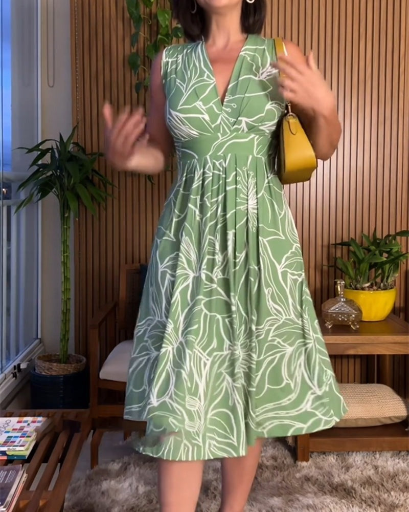 Cerina - Robe sans manches grande taille à la taille
