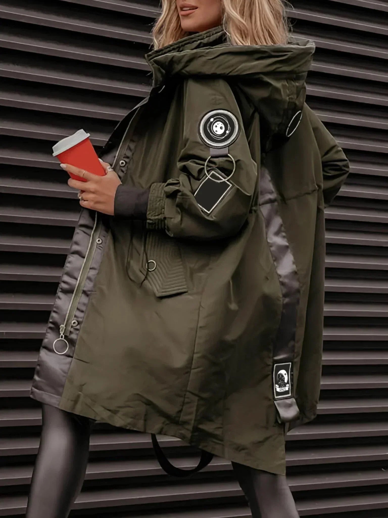 Delviane - Veste à Capuche pour Femme à Manches Longues
