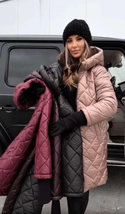 Cyranella - Veste Longue Matelassée Femme avec Capuche