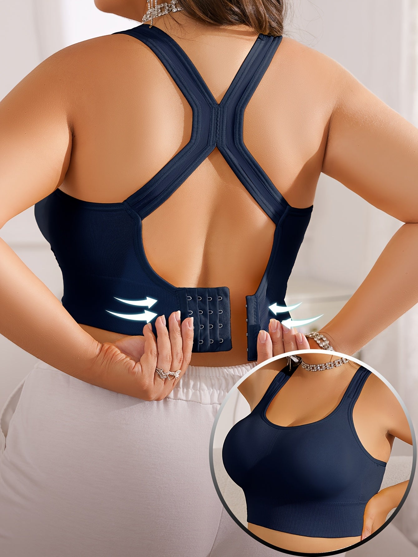 Vittoria - Brassière Sportive Grande Taille avec Coussinets Amovibles et Bretelles Réglables