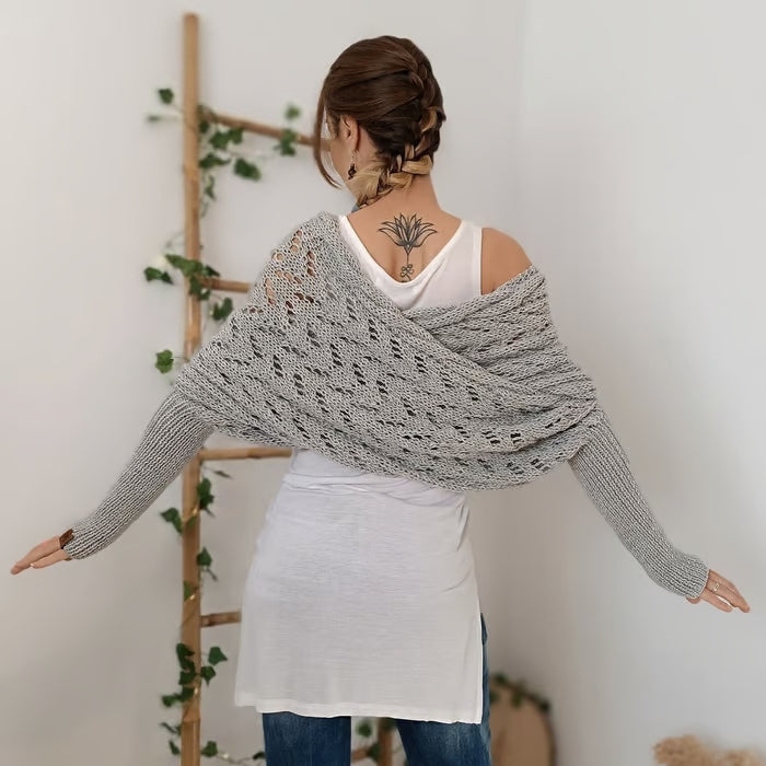 Alyssa - Châle en tricot boho – Flatteur et confort