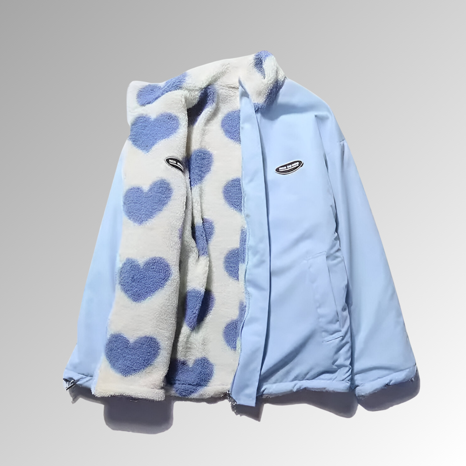 Anastasie - Jacket Hiver Douillet à Motifs Cœur