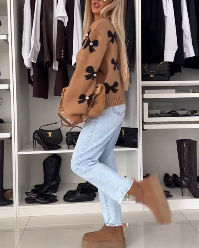 Florentine - Cardigan Nœud Élégant