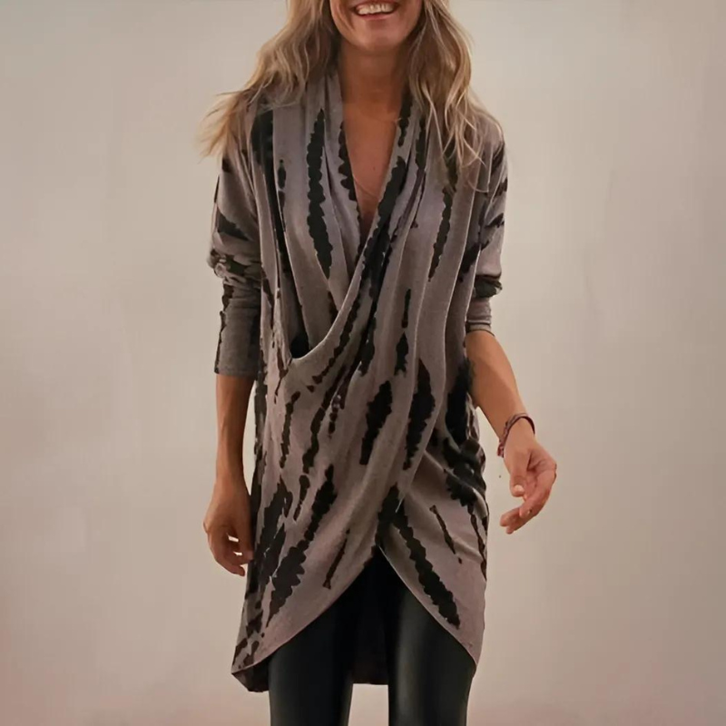 Elise -Tunique Luxe à Col en V avec Coupe Décontractée