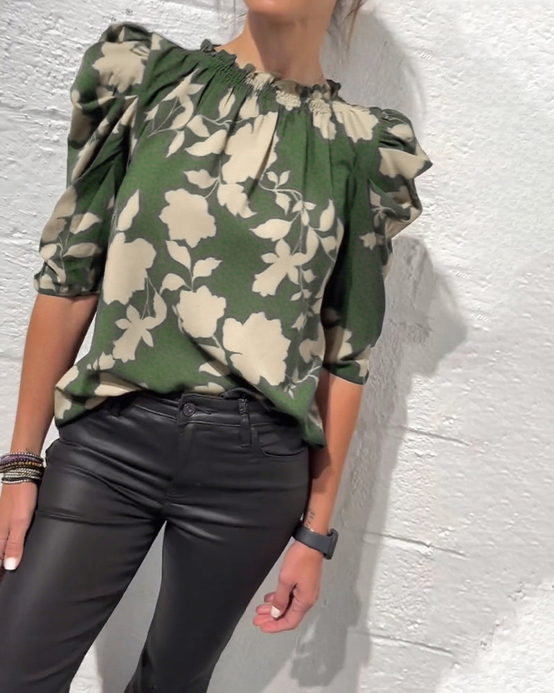 Bellamy - Blouse à Manches Bouffantes avec Volants