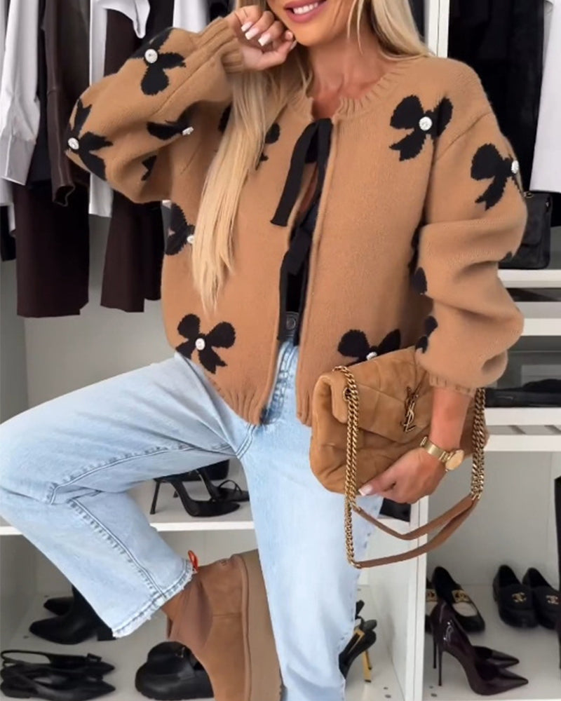 Florentine - Cardigan Nœud Élégant
