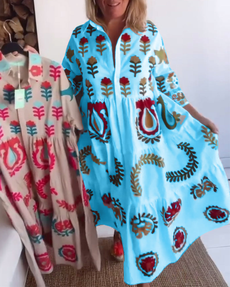 Gracina - Robe Imprimé Floral Graphique