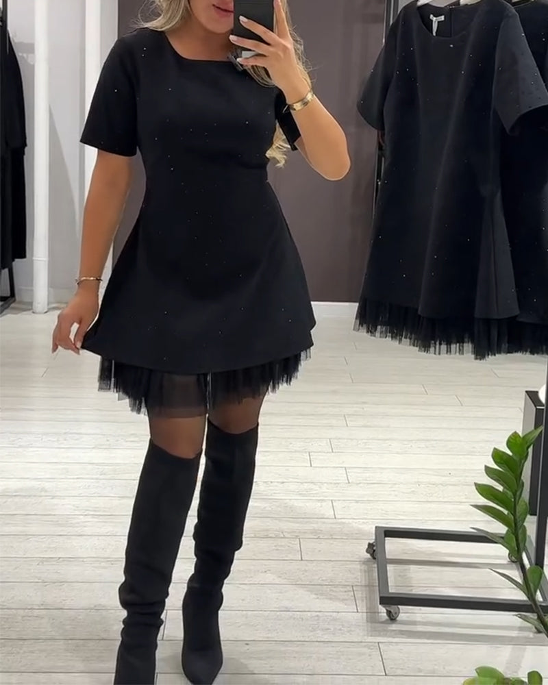 Helisanya - Robe Patchwork Scintillante Élégante