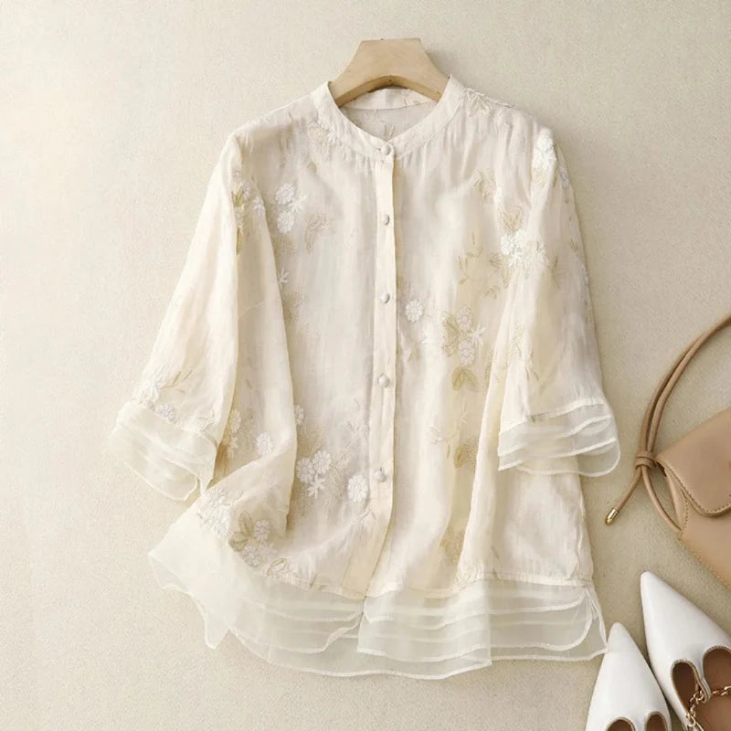 Lauri - Blouse brodée