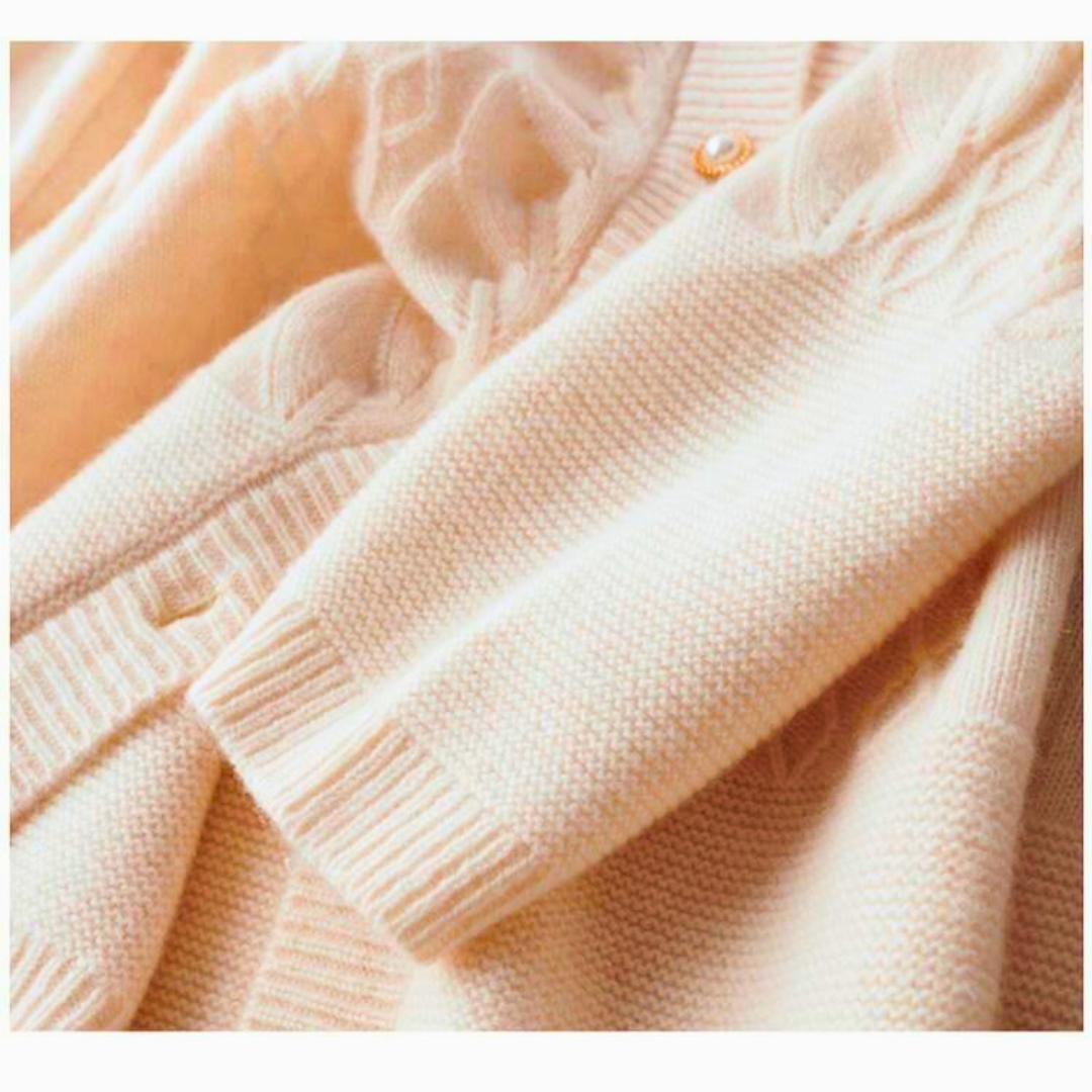 Alexandrine - Gilet en Laine à Col Rond pour Femme