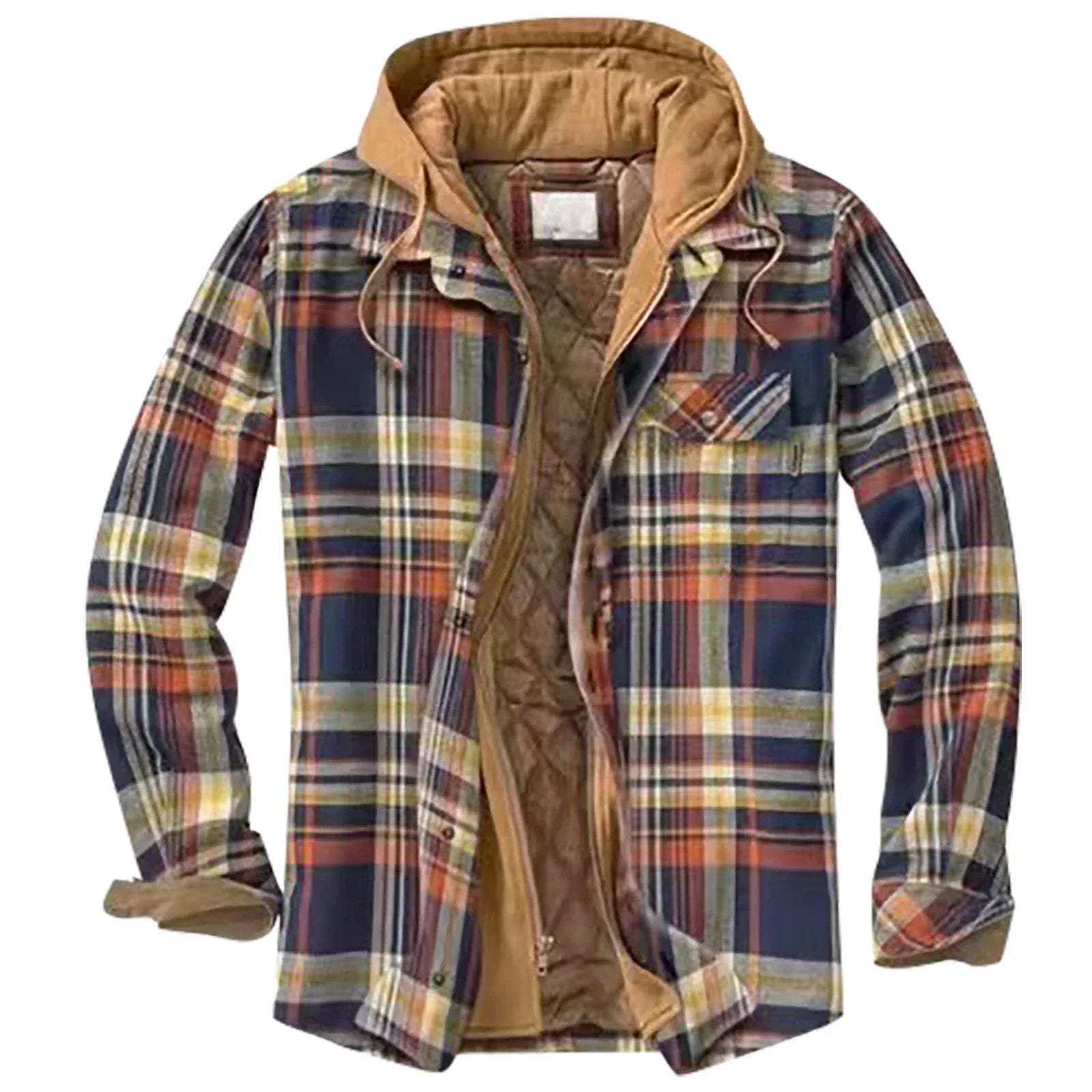 Simon - Veste homme à capuche avec doublure chaude matelassée