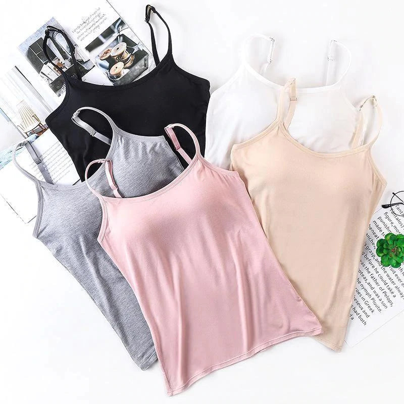 Noura - Camisole avec soutien-gorge intégré et coussin