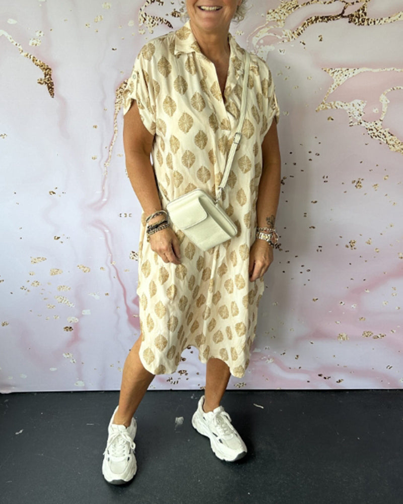 Davina - Robe Chemise Ample à Manches Courtes
