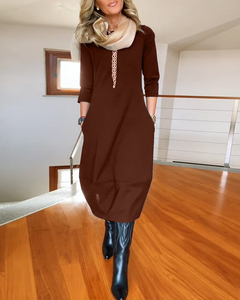 Inès - Robe Maxi Vintage Élégante et Confortable