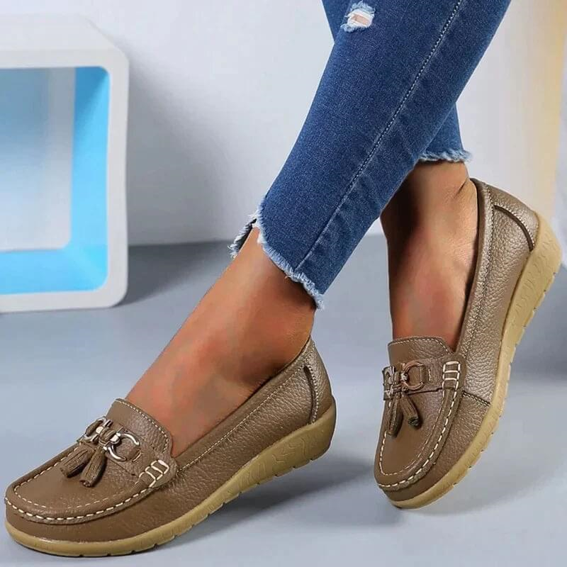 Heliora - Mocassins en Cuir Confort Orthopédique – L’Élégance Naturelle à Chaque Pas