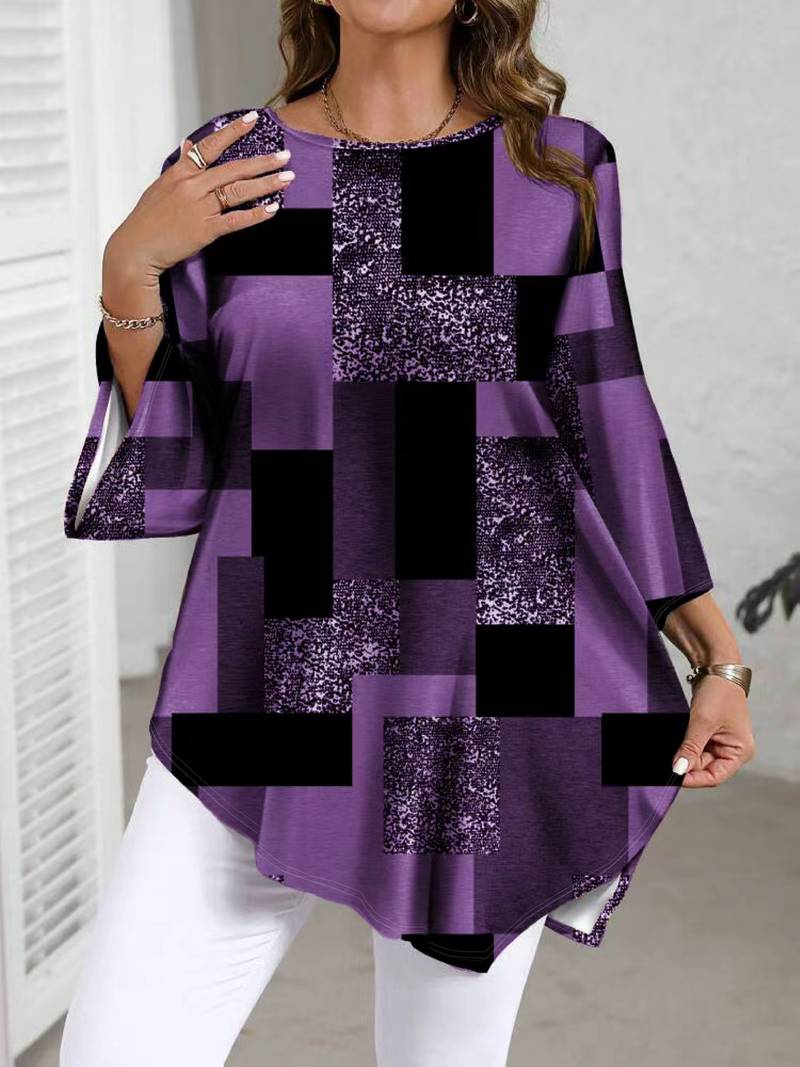 Rhosalivelle - Blouse Oversize Imprimée À Carreaux
