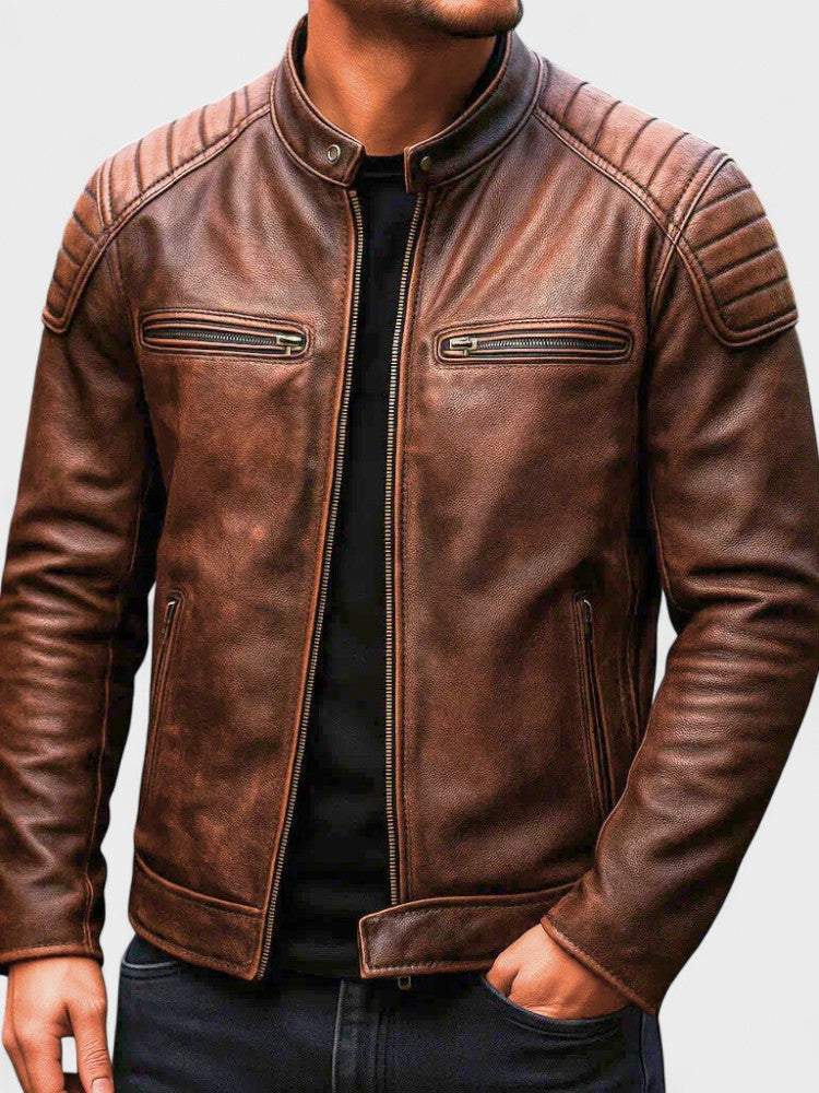 Xavier - Blouson Vintage en Cuir Homme