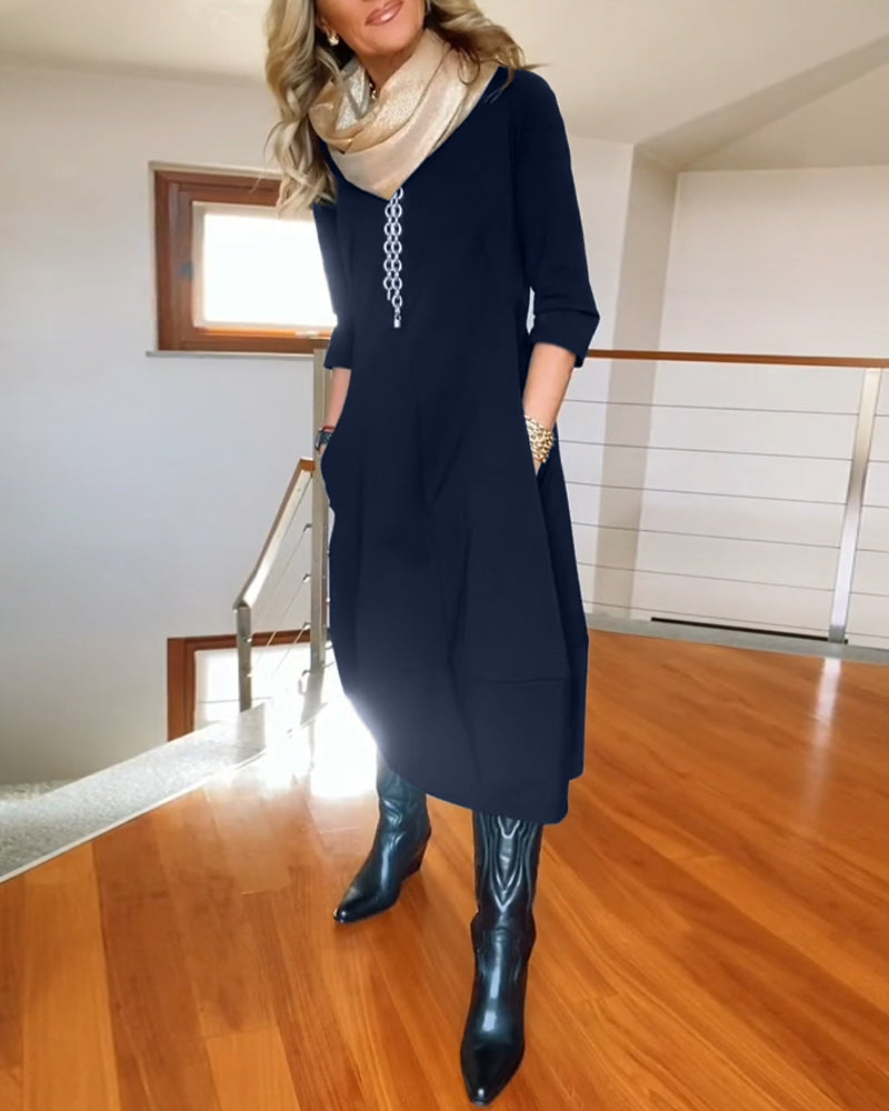 Inès - Robe Maxi Vintage Élégante et Confortable