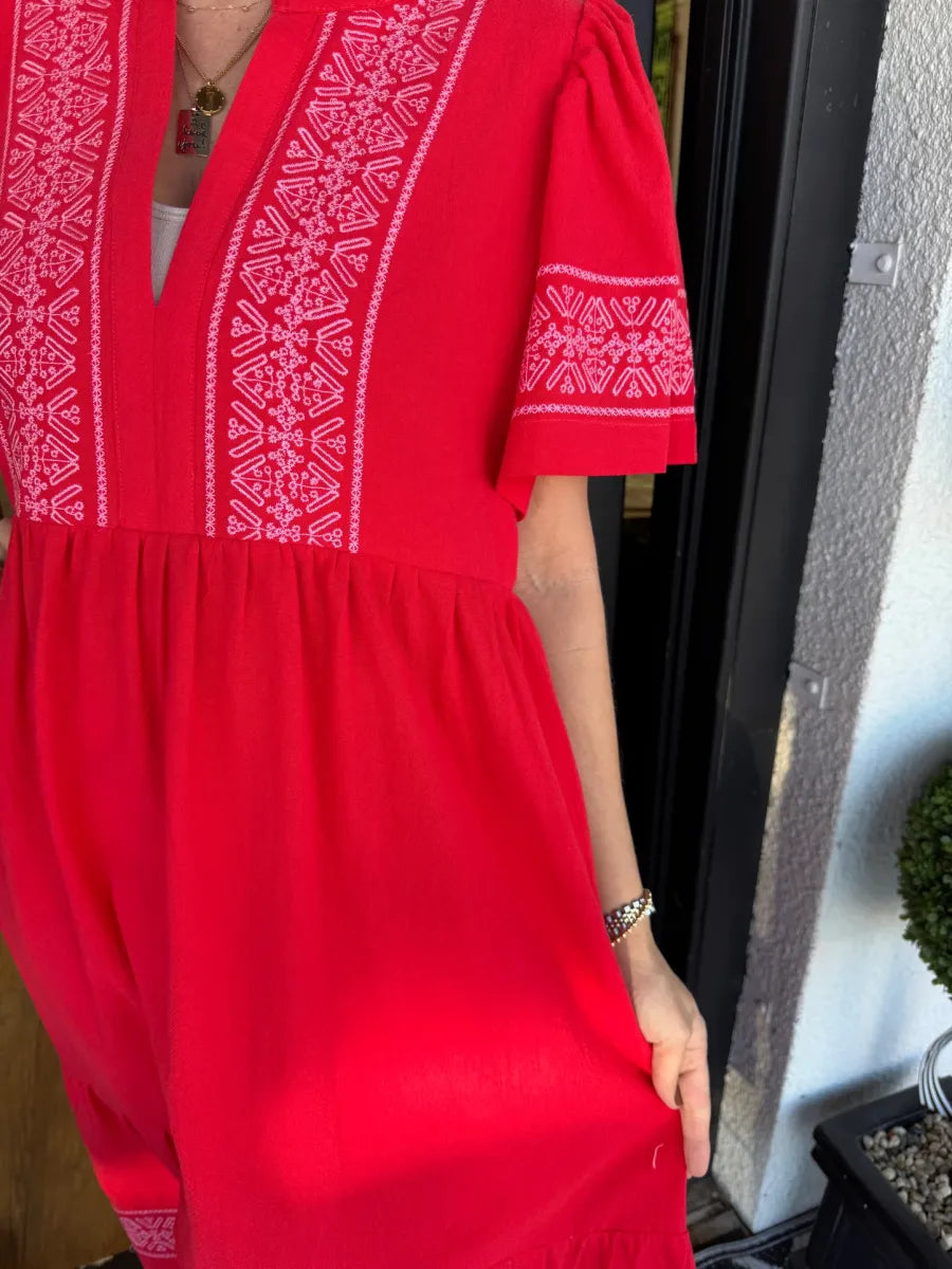 Noéa - Robe Longue Bohème à Col V