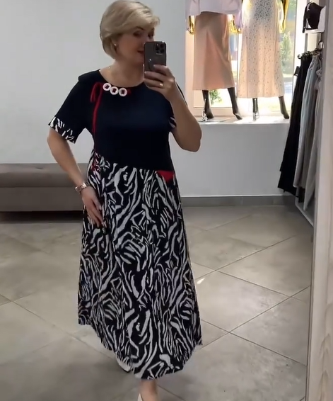 Anelina - Robe patchwork décontractée pour femmes