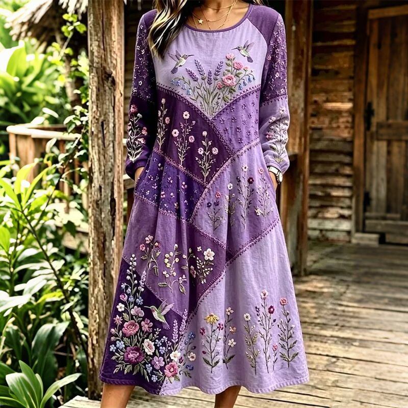 Muriel - Women's flowy bohemian floral dress