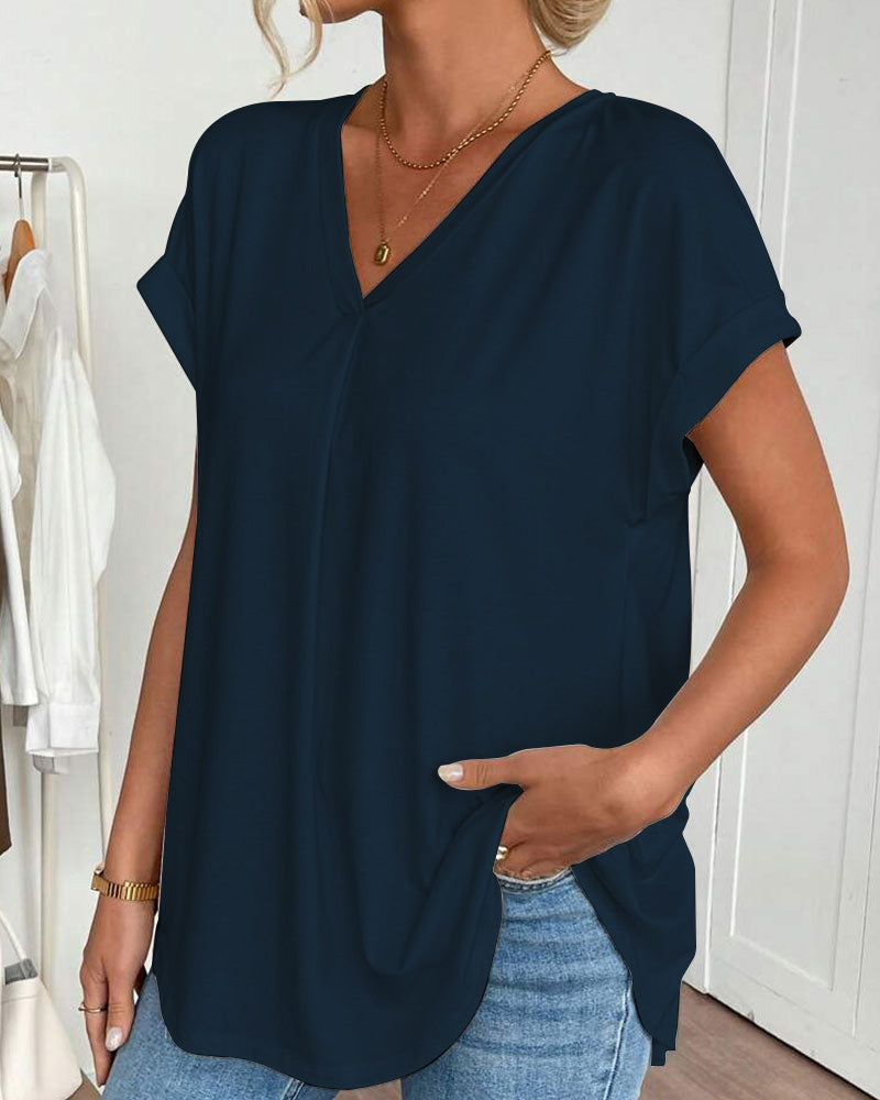 Estella - T-shirt à manches courtes unisexe avec patchwork