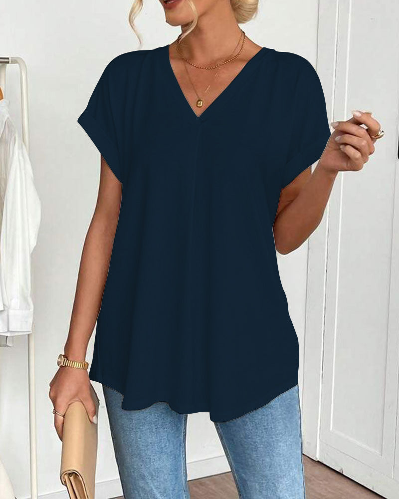 Estella - T-shirt à manches courtes unisexe avec patchwork