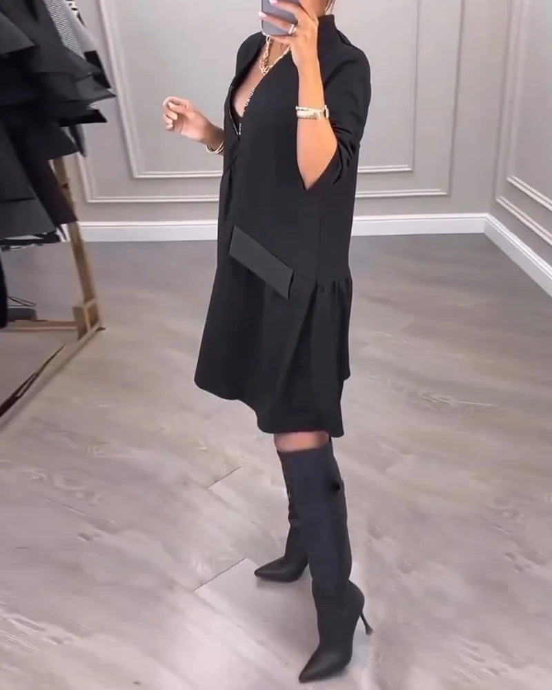 Elyssane - Robe fluide à l’allure artistique et col en V