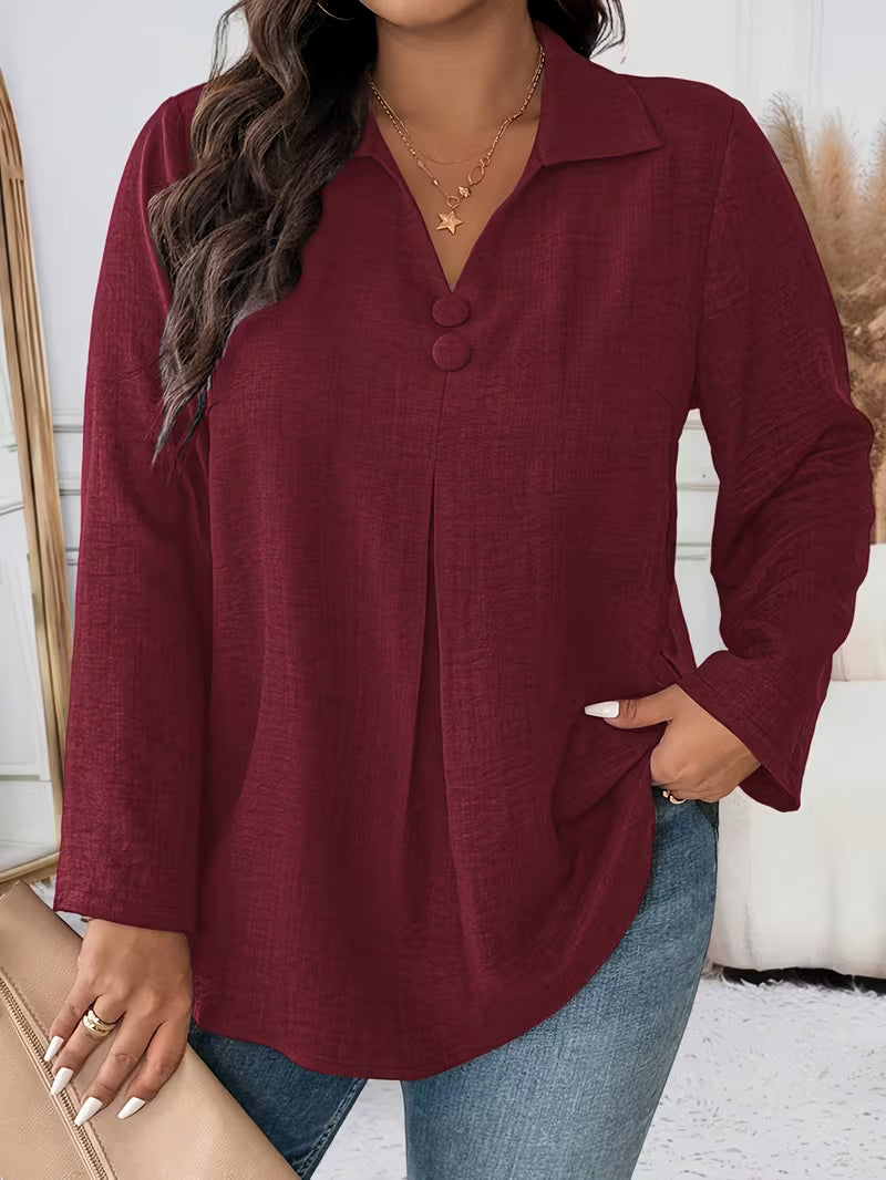 Elmyra - Chemise Fluide Boutonnée Élégante