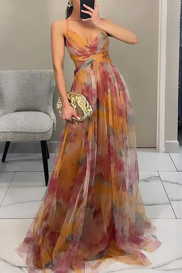 Leora - Robe Maxi à Imprimé Floral Enchanteur
