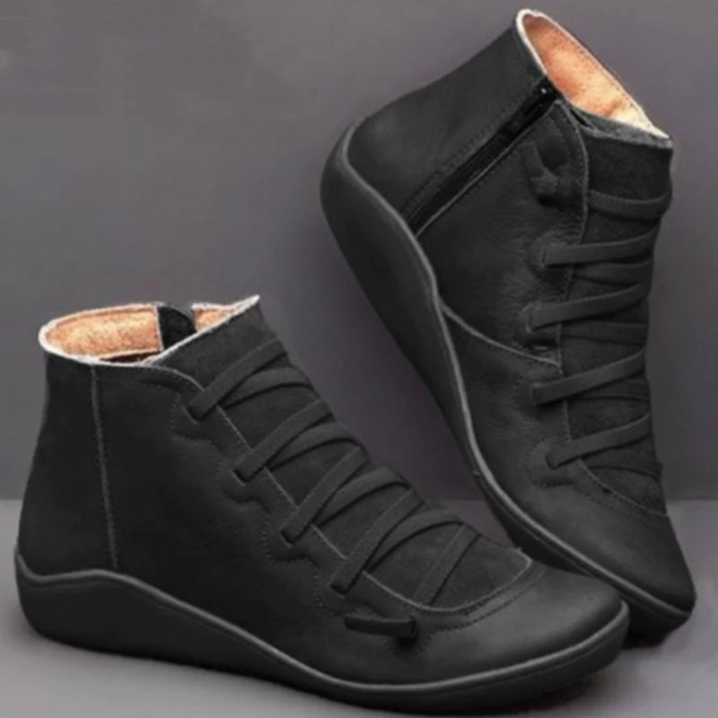 Rosalee - Bottes en cuir confortables avec soutien de voûte