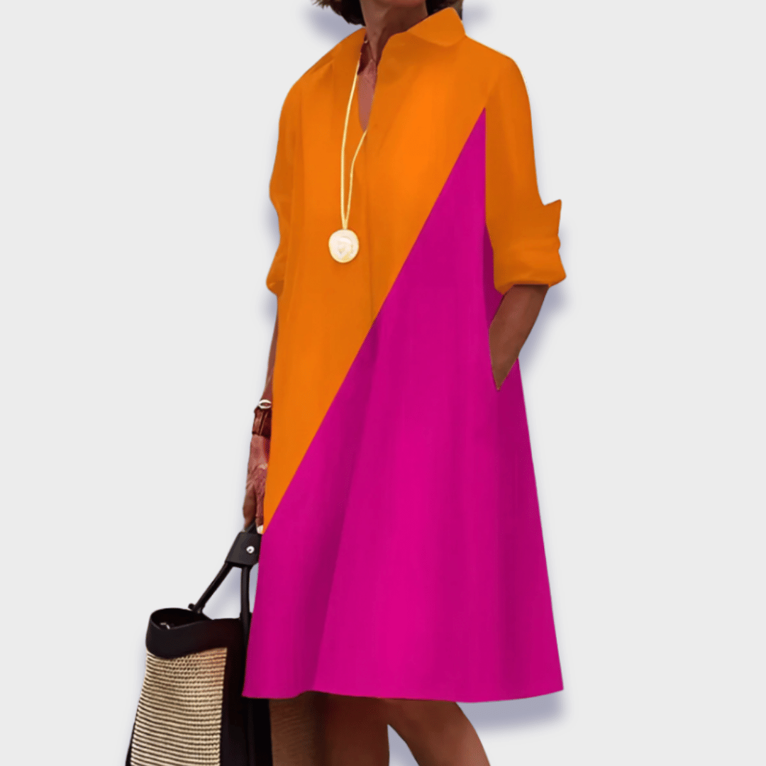 Ysolde - Robe Polo Stylée en Tissu Premium Avec Cache-ventre