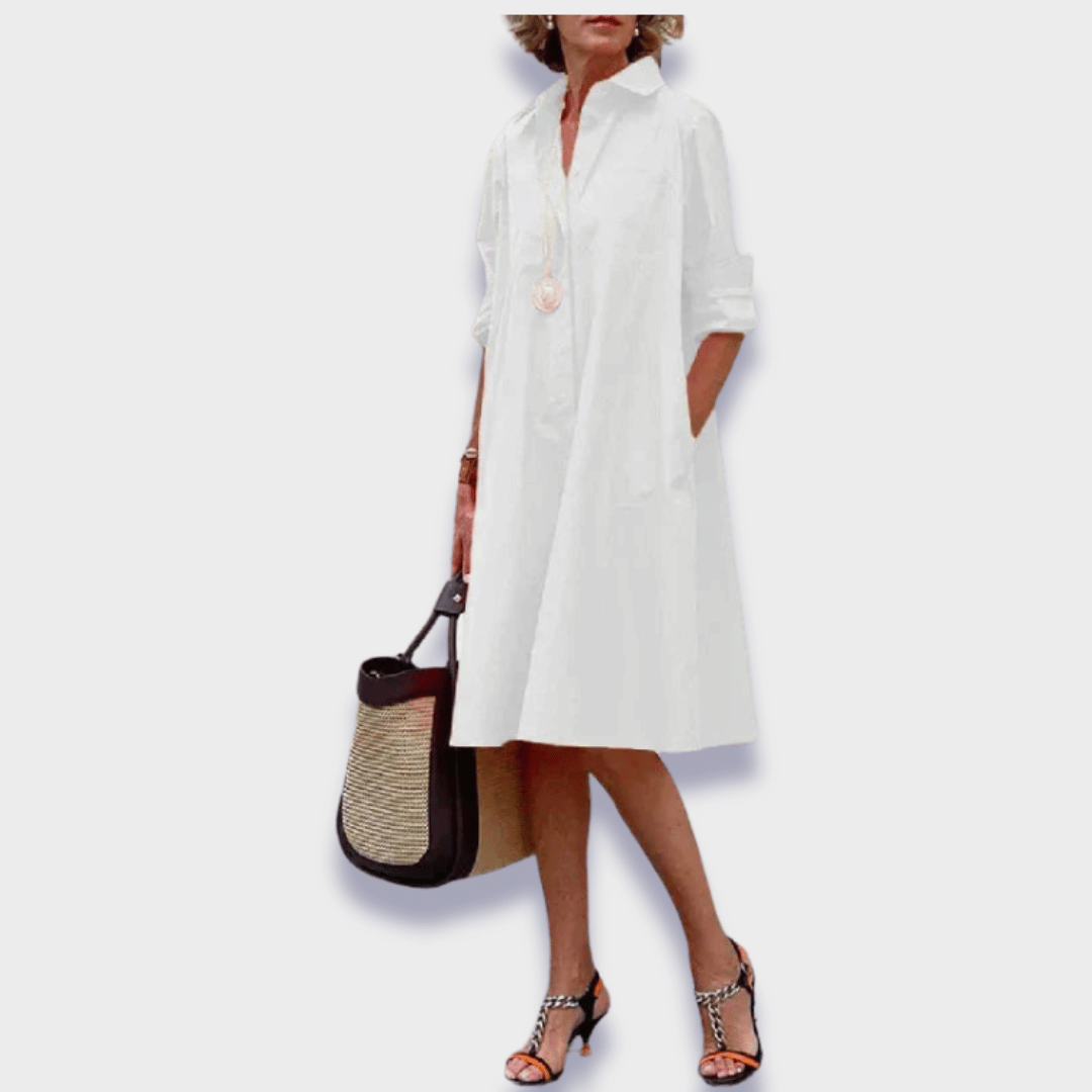 Ysolde - Robe Polo Stylée en Tissu Premium Avec Cache-ventre