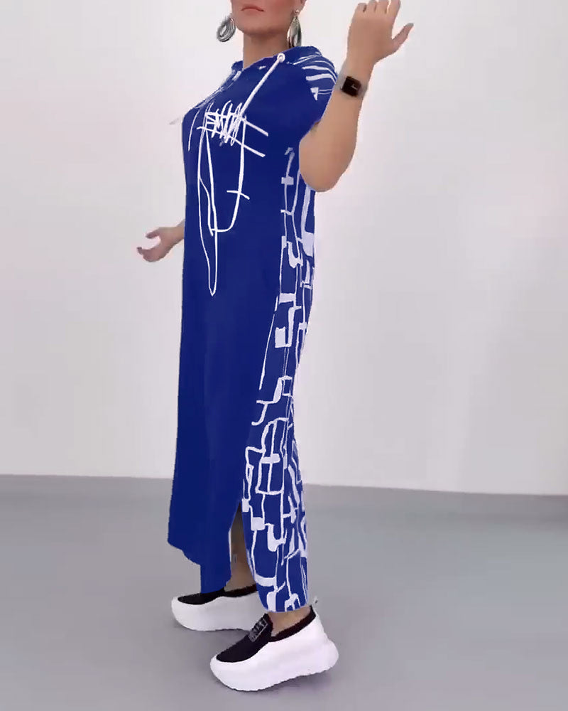 Ilana - Robe Maxi à Contrastes et Fermeture Éclair