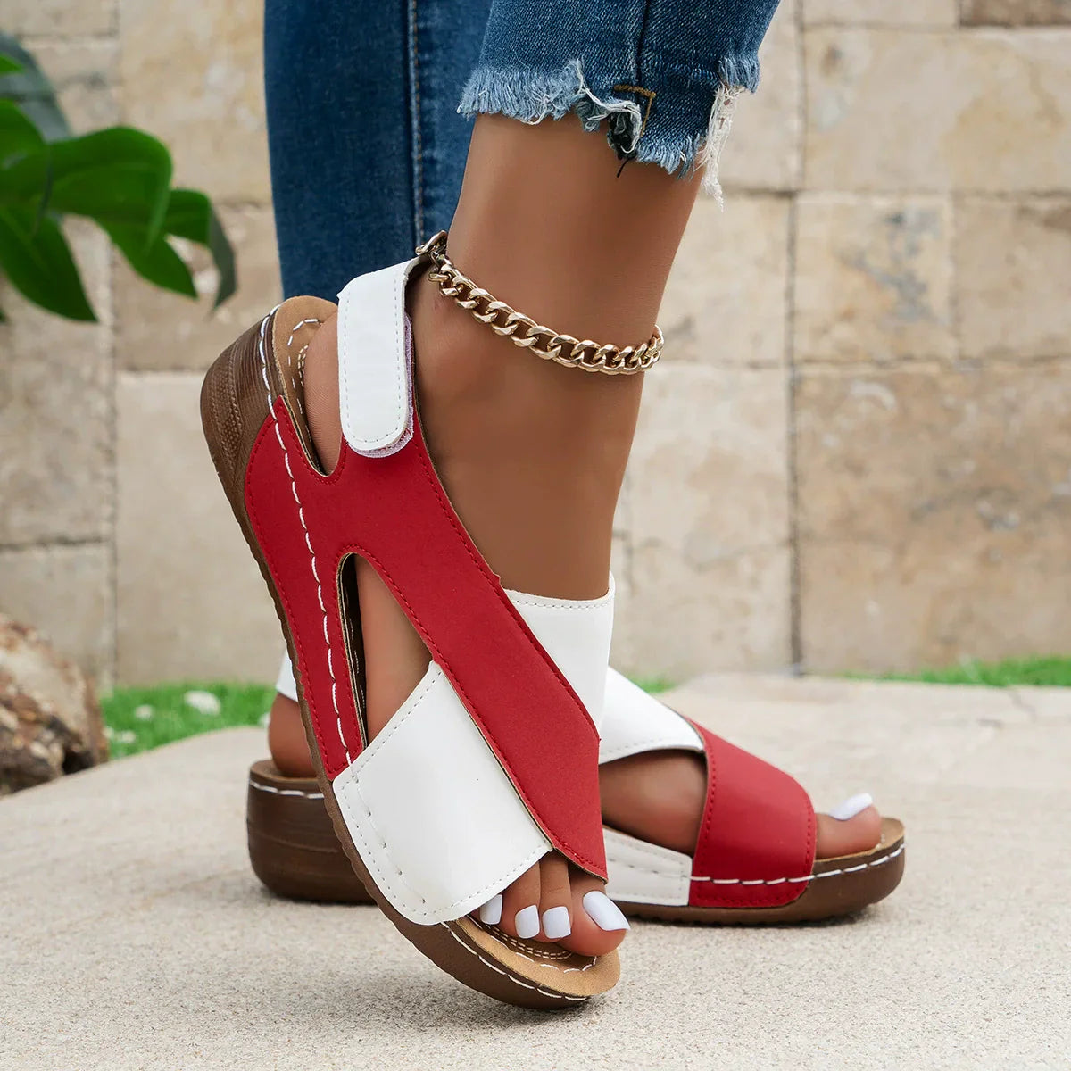 Milena - Sandales Orthopédiques avec Talon Oblique Ultra Confortables pour Femme