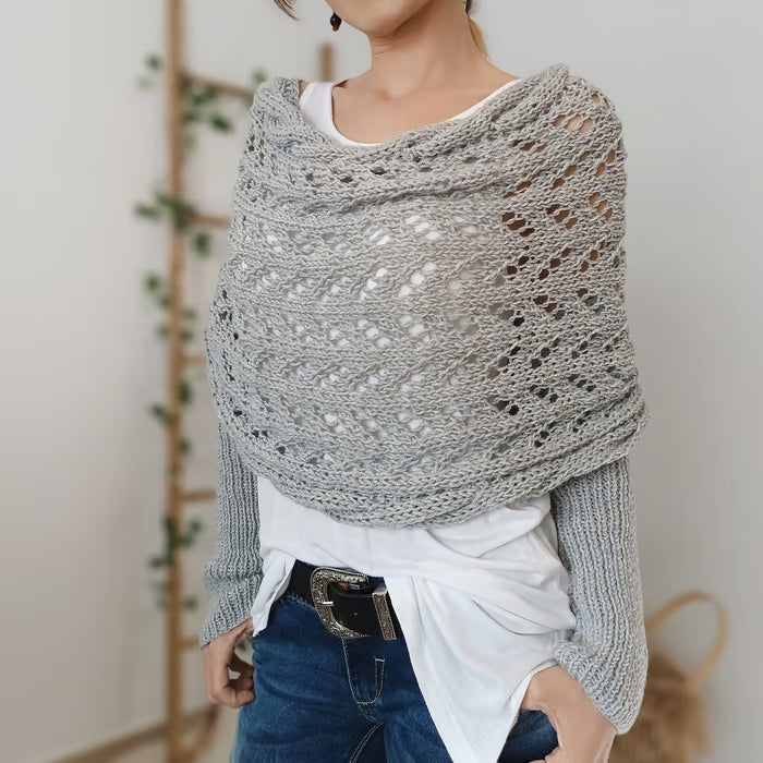 Alyssa - Châle en tricot boho – Flatteur et confort