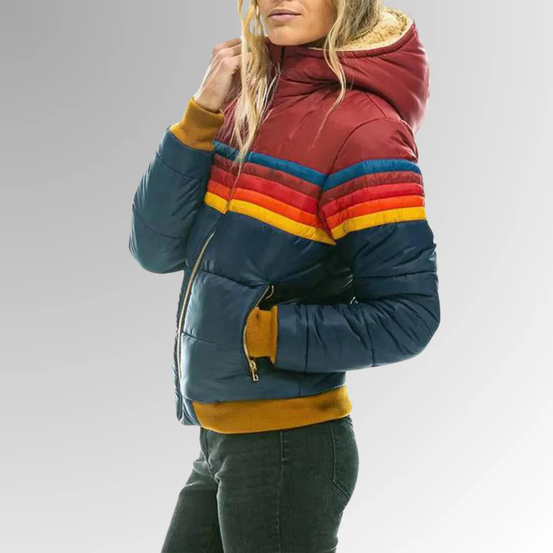 Monique - Doudoune Hiver Femme avec Capuche et Poches Oversize