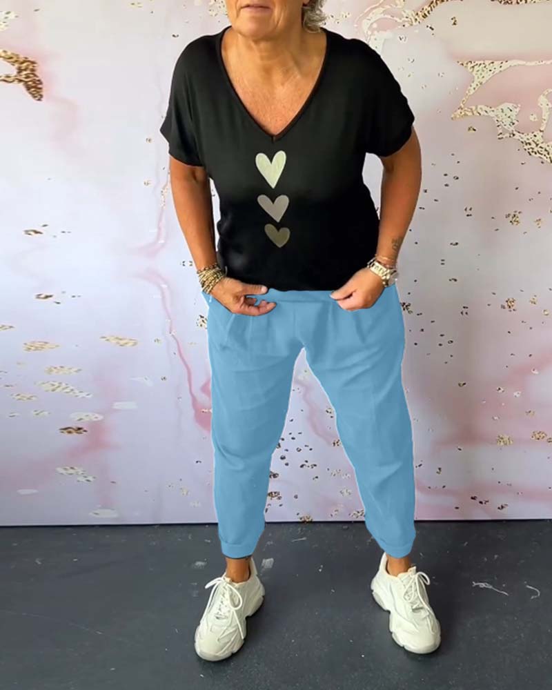 Tavira - Pantalon Décontracté Confortable avec Poche et Couleur Unie